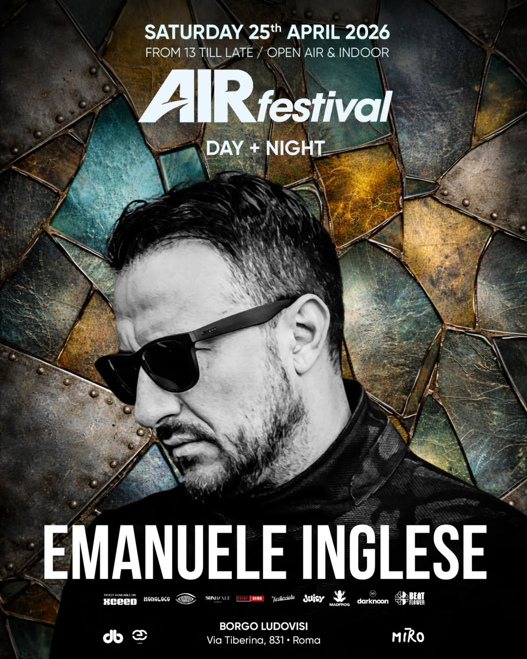 eventi Roma, eventi Roma oggi, dj set Roma, dj set Roma oggi, Emanuele inglese a Roma, air festival 2026 , cosa fare a Roma 25 aprile