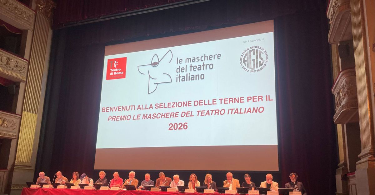 Premi Le Maschere del Teatro Italiano 2026 al Teatro Argentina di Roma