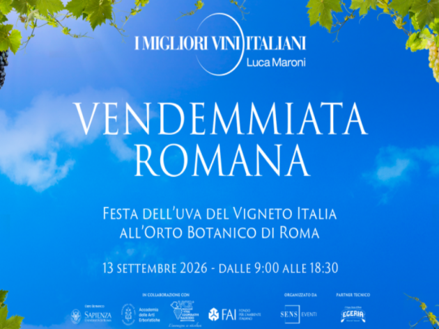 Vendemmiata Romana 2026 all'Orto Botanico di Roma
