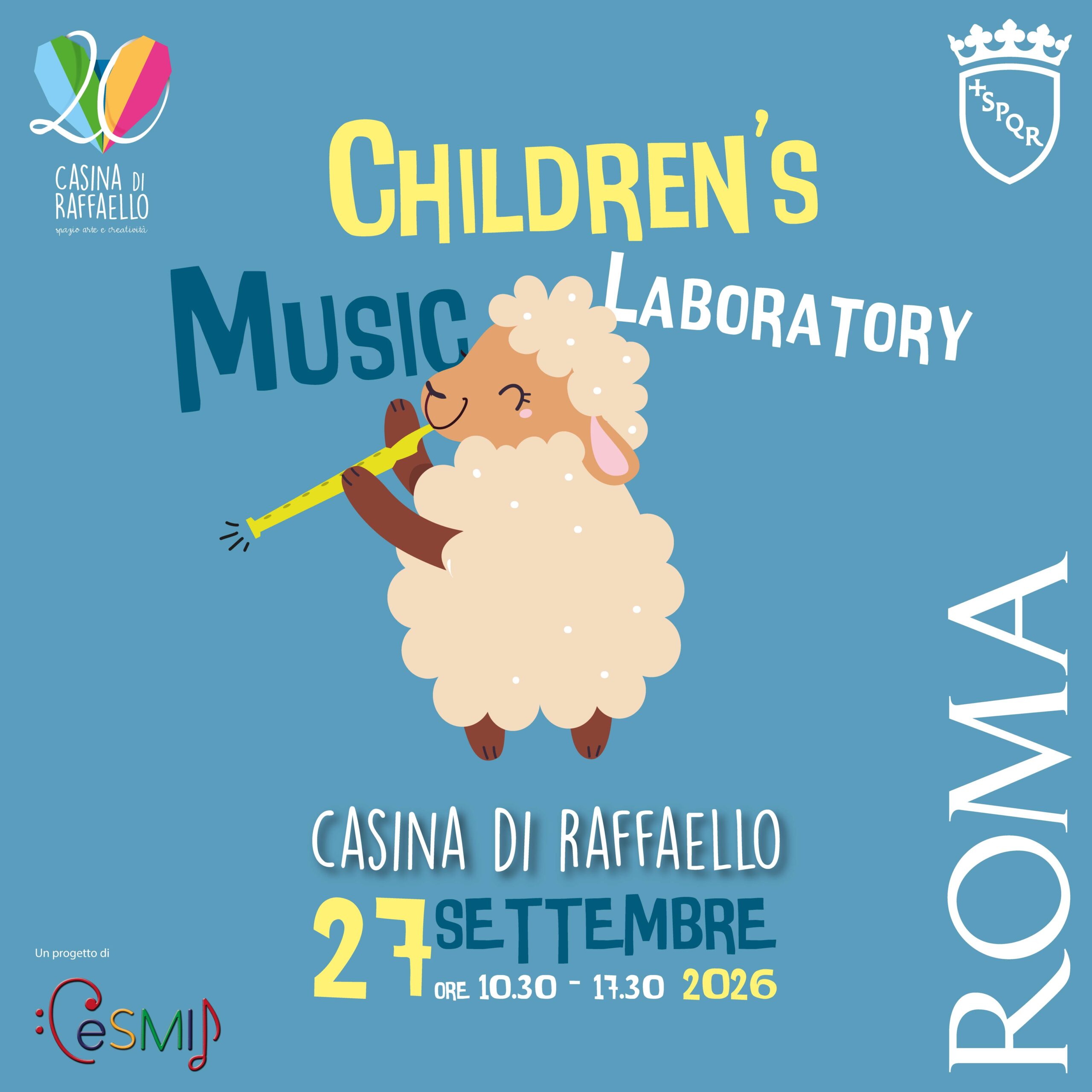Locandina Children’s Music Laboratory alla Casina di Raffaello