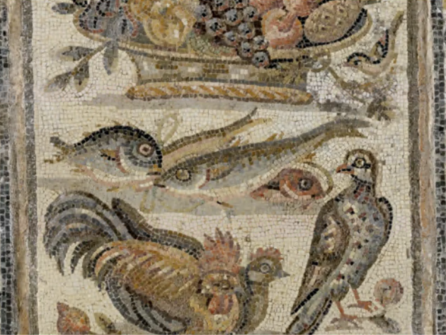 Immagine ufficiale Ottobrata romana a Palazzo Massimo, mosaico romano raffigurante animali e volatili